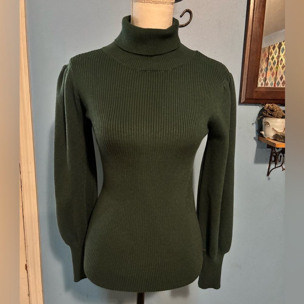 Vine & Love, Green, Turtleneck Sweater